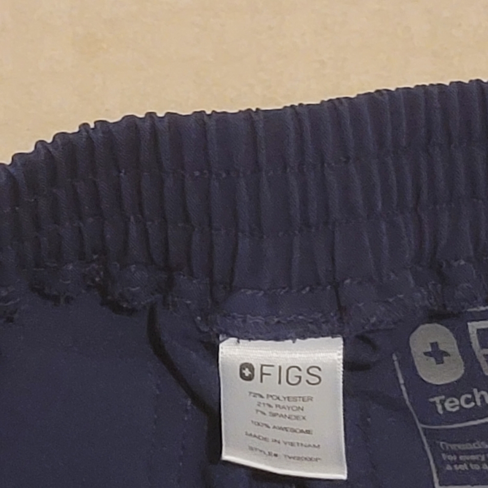 FIGS Scrubs Pants Adult Blue Technical Collection Drawstring Womens XXS - Picture 5 of 7